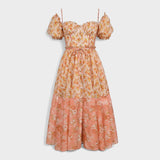 Maja - Cvjetna Haljina u Koraljnoj Boji