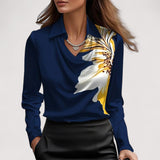 Charlotte™ | Satenska bluza s V-izrezom