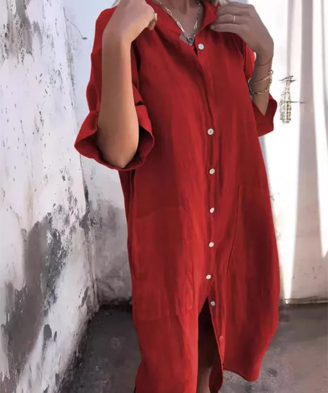 Paige – Buttoned Lagana Haljina