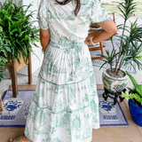 Camille™ | Klasična maksi haljina s toile uzorkom