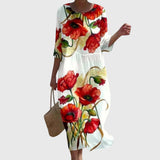 Lara™ | Elegantna Floral-Max haljina