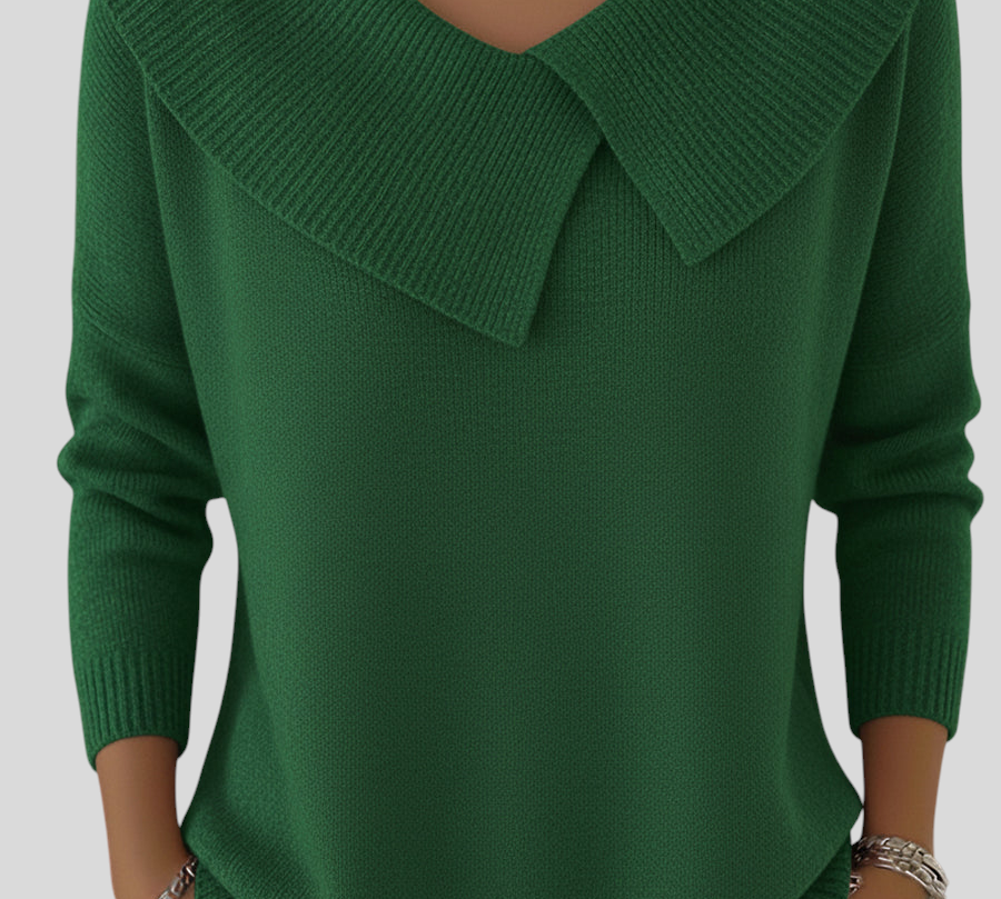 Lucille - Topla Pletena Majica S Mekim Ovratnikom