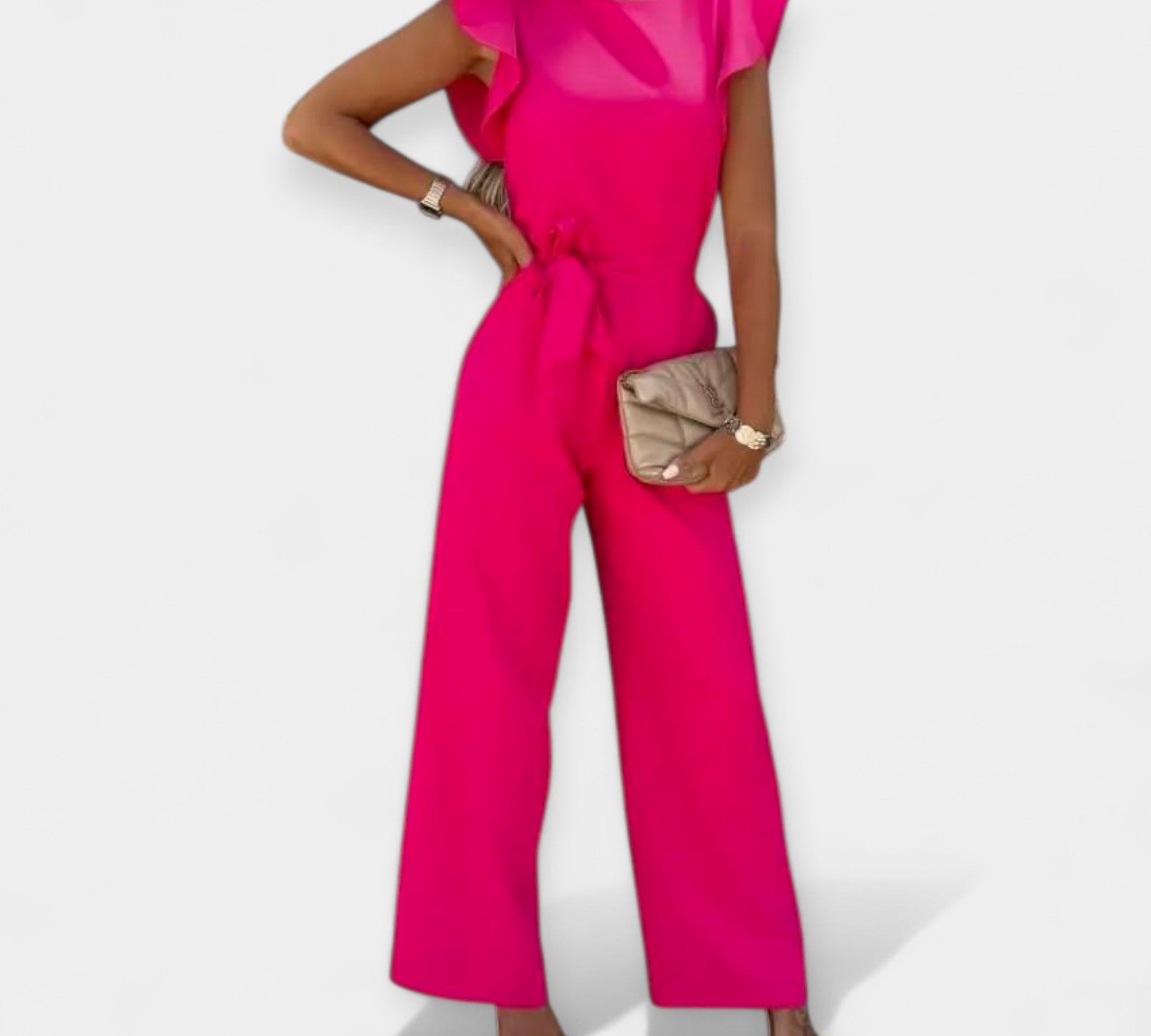 Cjelovita haljina s rukavima u obliku leptira