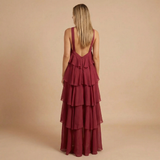 Ženska Halter Maxi Haljina s Katovima za Vjenčanje