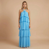 Ženska Halter Maxi Haljina s Katovima za Vjenčanje