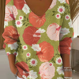 Beatrice™ | Raznobojni Pulover s V-Izrezom