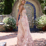 Alexa™ | The Scarlette haljina in Peach Tapestry