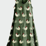 Haljina s uzorkom kokoški