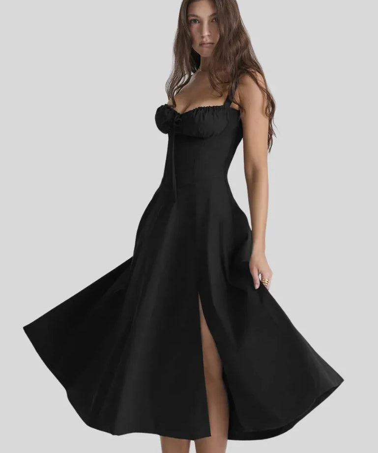 Carmen – Adjustable Lace-Up Corset Midi haljina
