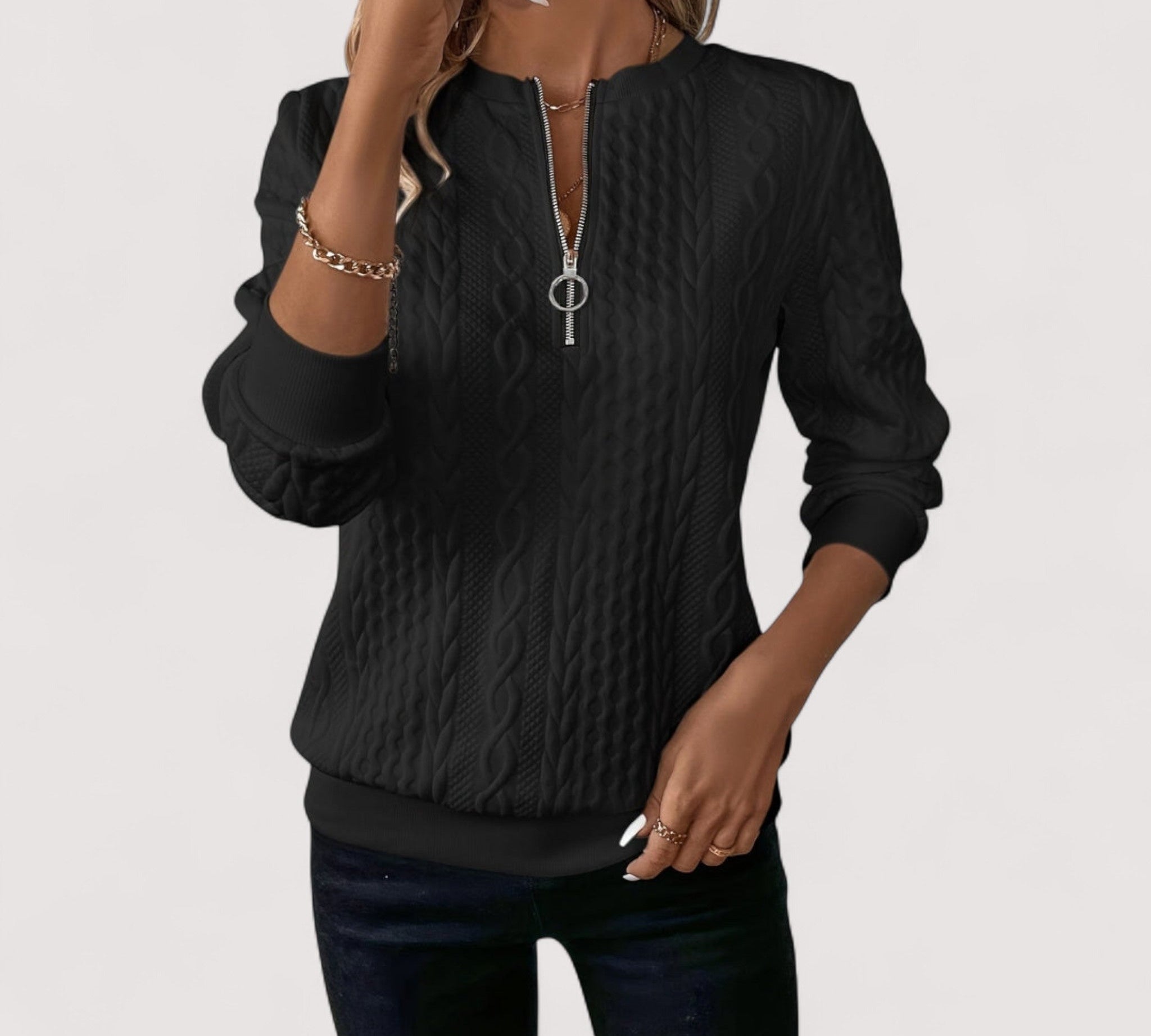 Birgit™ | Elegantni pleteni pulover