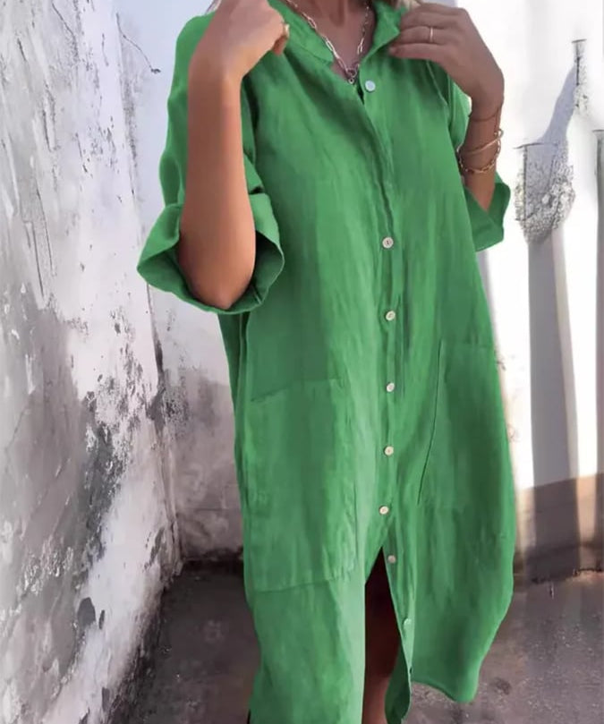 Paige – Buttoned Lagana Haljina