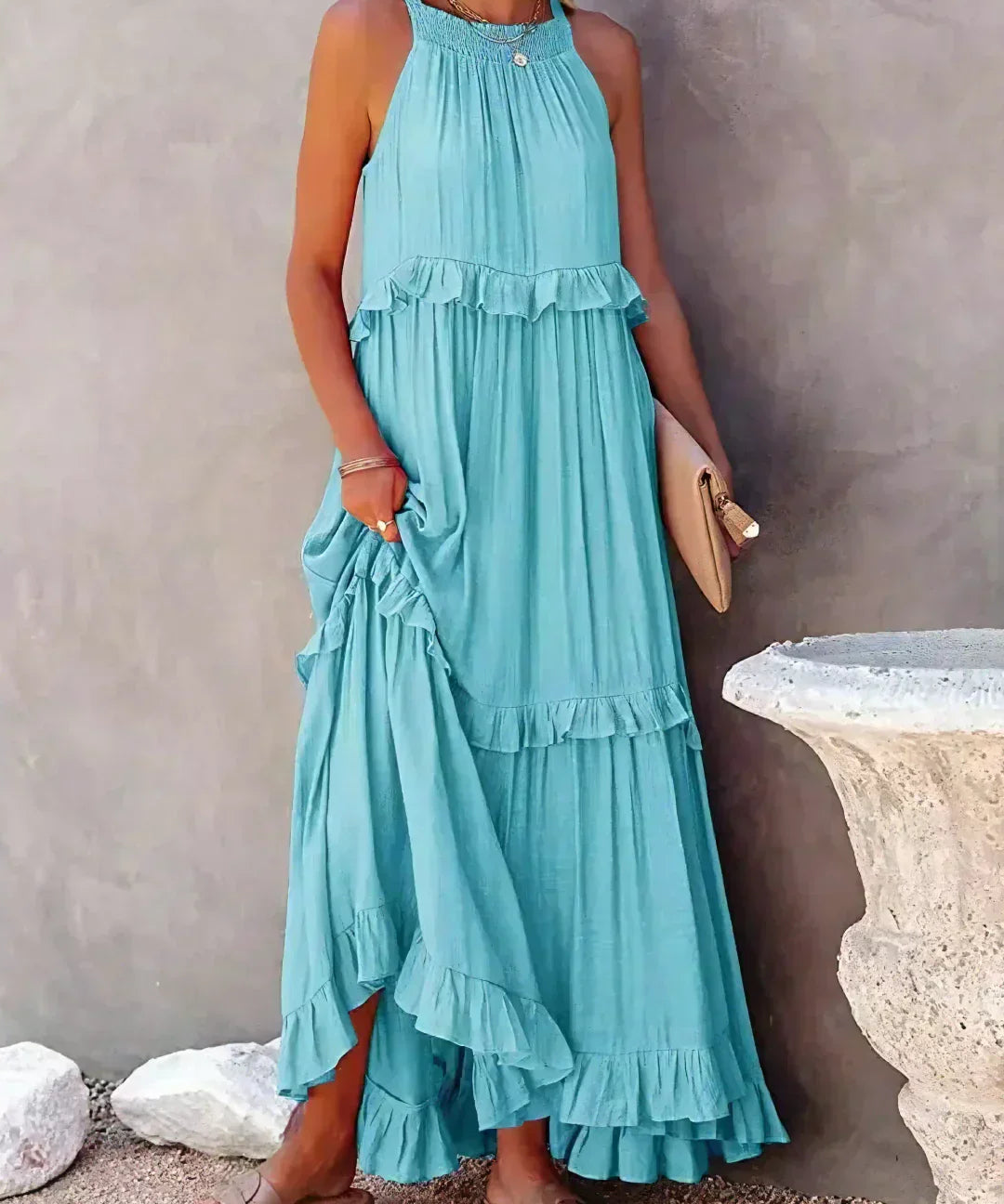 Robyn – Halter Ruffle Maksi Haljina