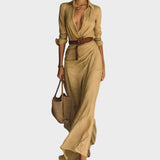 Julie - Uska Maxi Haljina S Dugim Rukavima