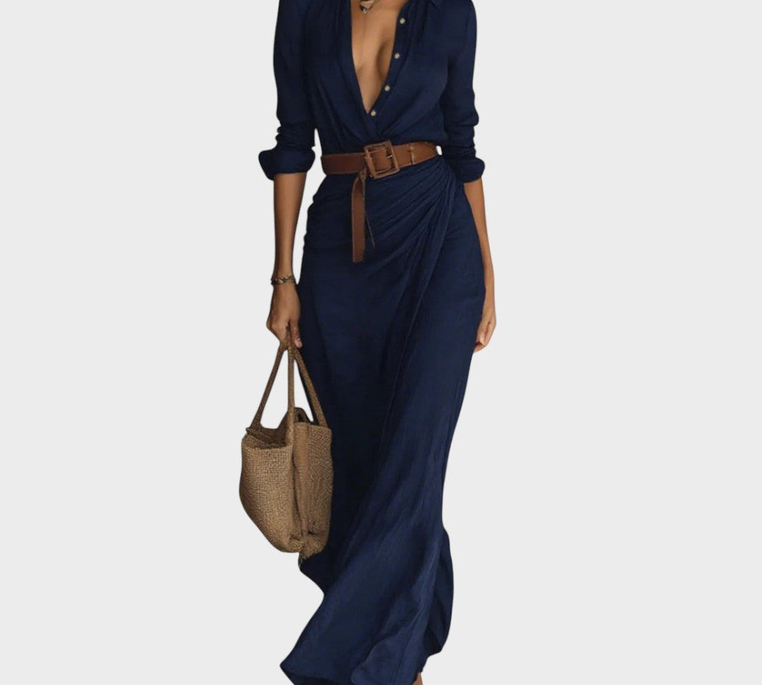 Julie - Uska Maxi Haljina S Dugim Rukavima