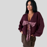 Maglia - Cozy Chic S Animal Uzorkom I Mašnom Na Leđima