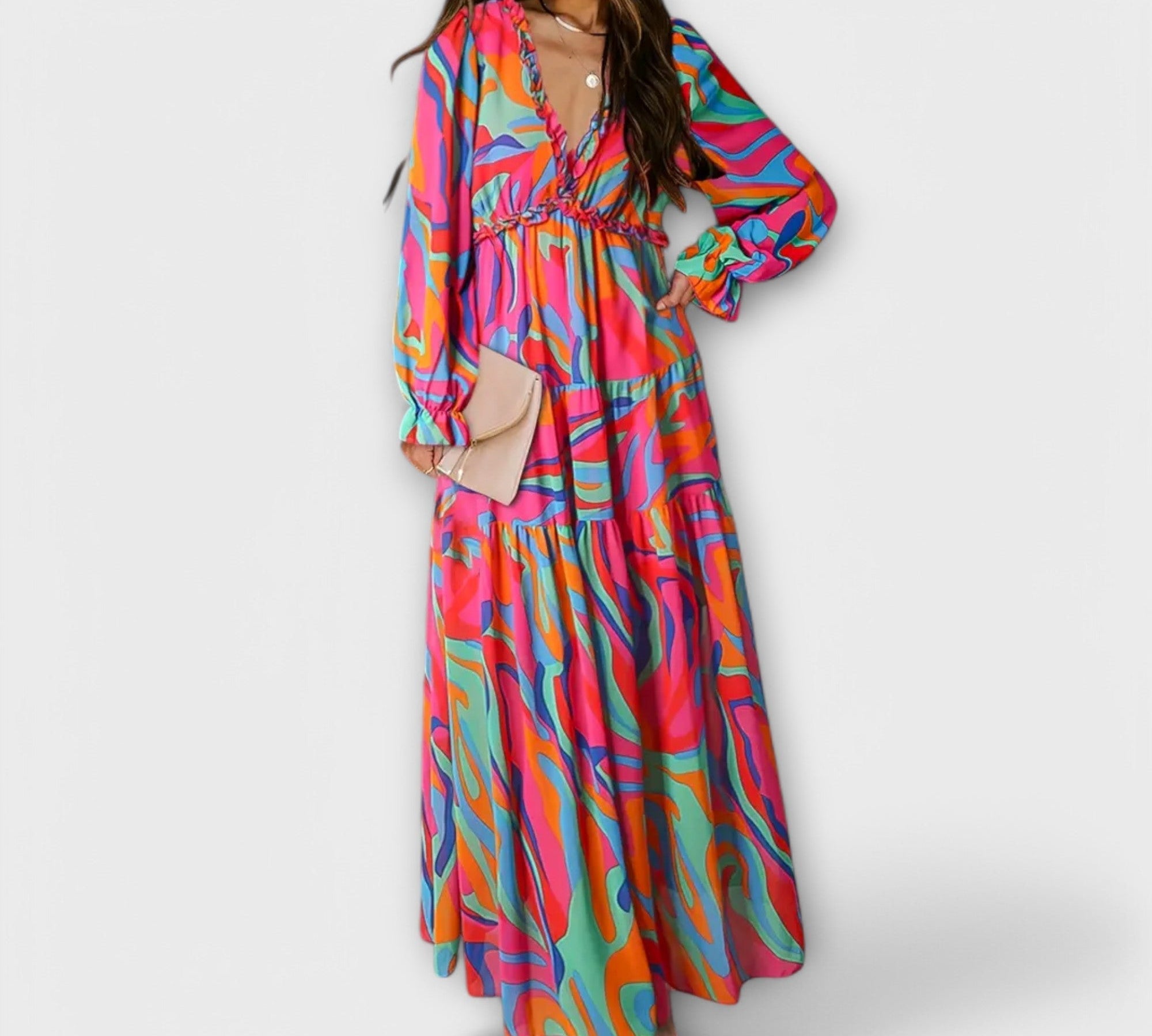 Maxi haljina s cvjetnim uzorkom