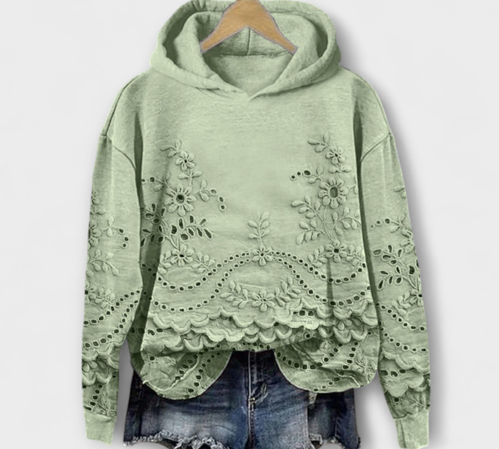 Grace – Vintage Hoodie s cvjetnim uzorkom