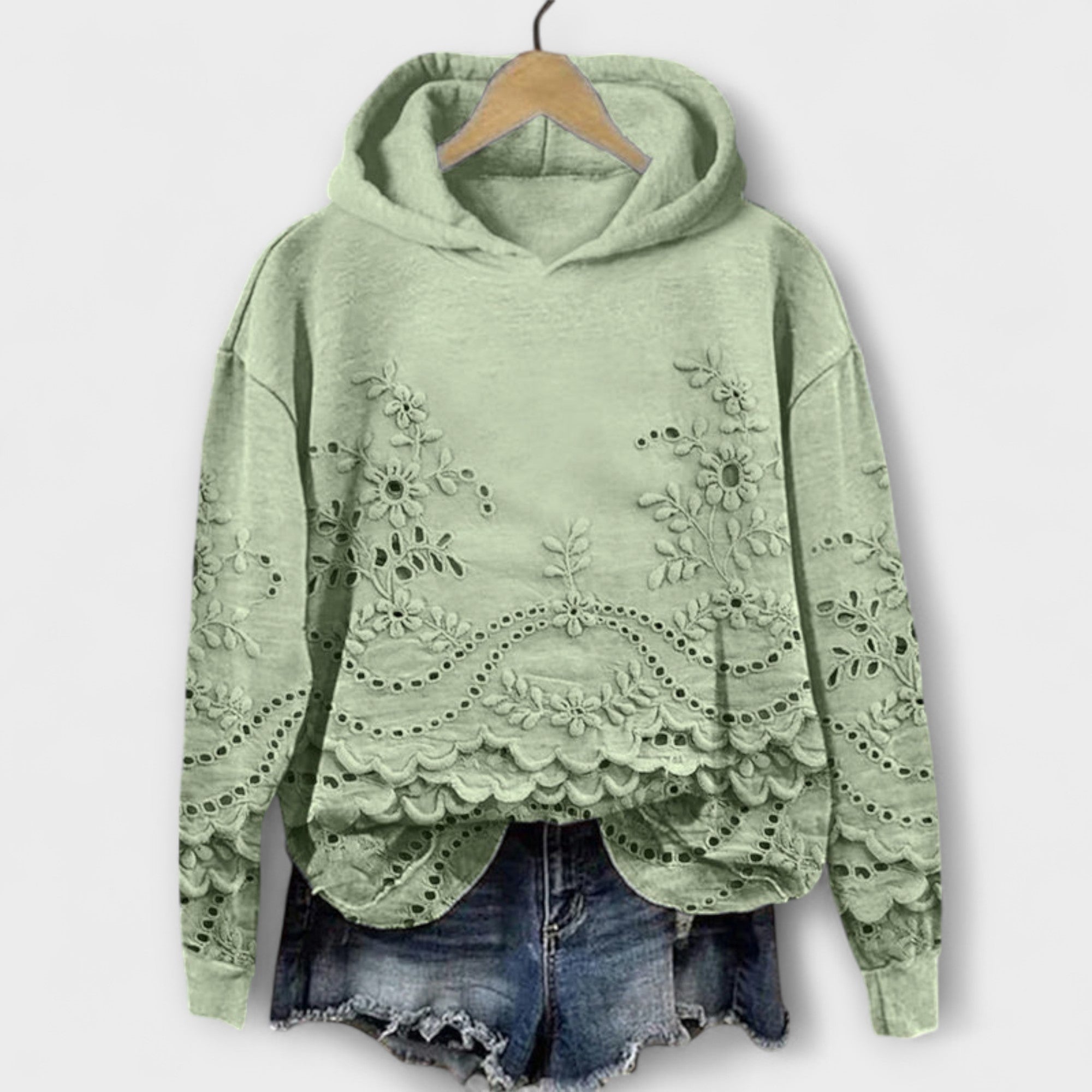 Grace – Vintage Hoodie s cvjetnim uzorkom