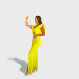 Lea - Neon flamenco haljina