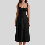 Carmen – Adjustable Lace-Up Corset Midi haljina