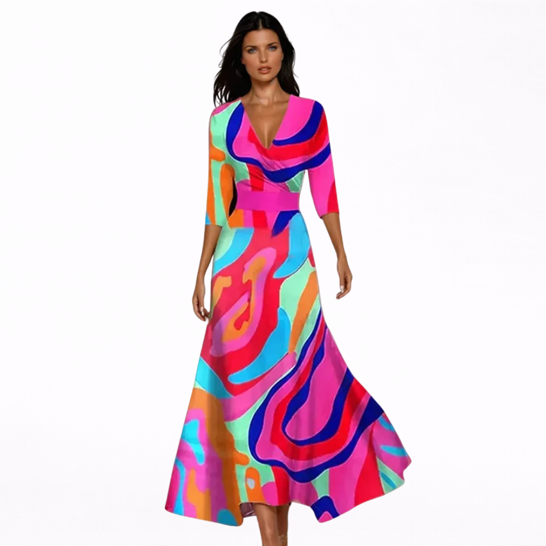 Emilia | Elegantna maksi haljina s cvjetnim uzorkom