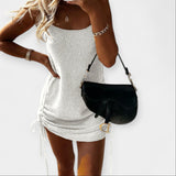 Bezrukavna Pletena Haljina s Remenom