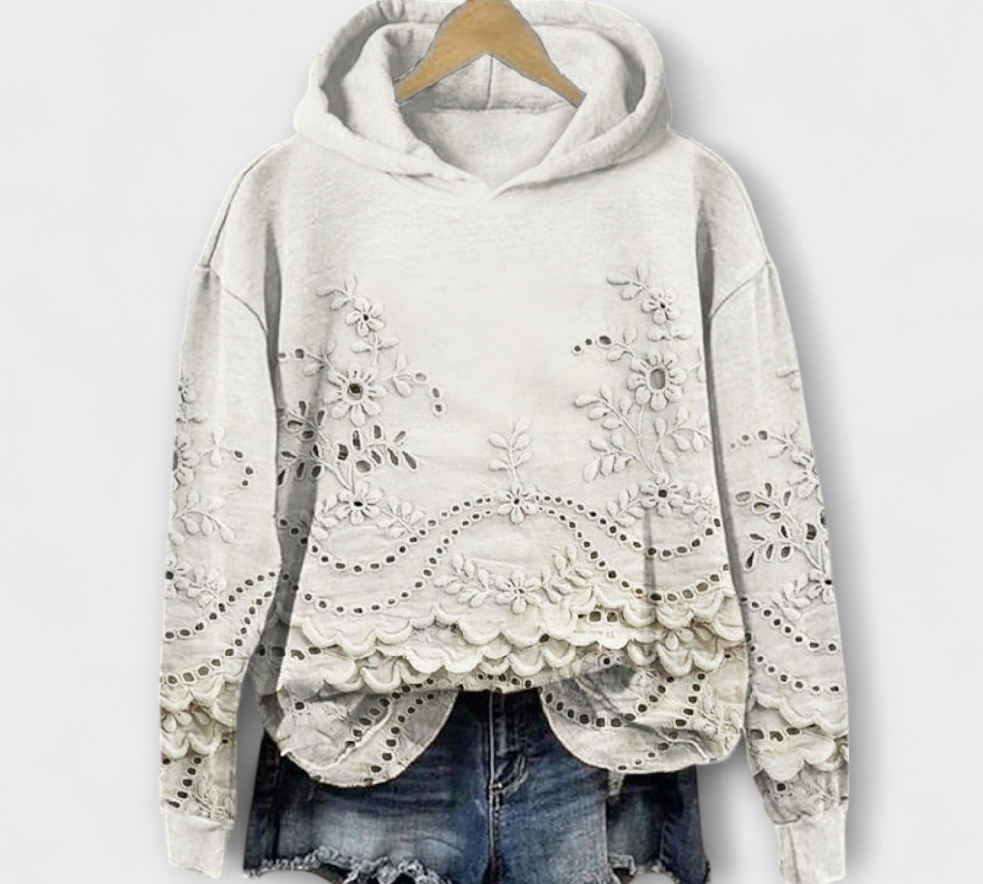 Grace – Vintage Hoodie s cvjetnim uzorkom