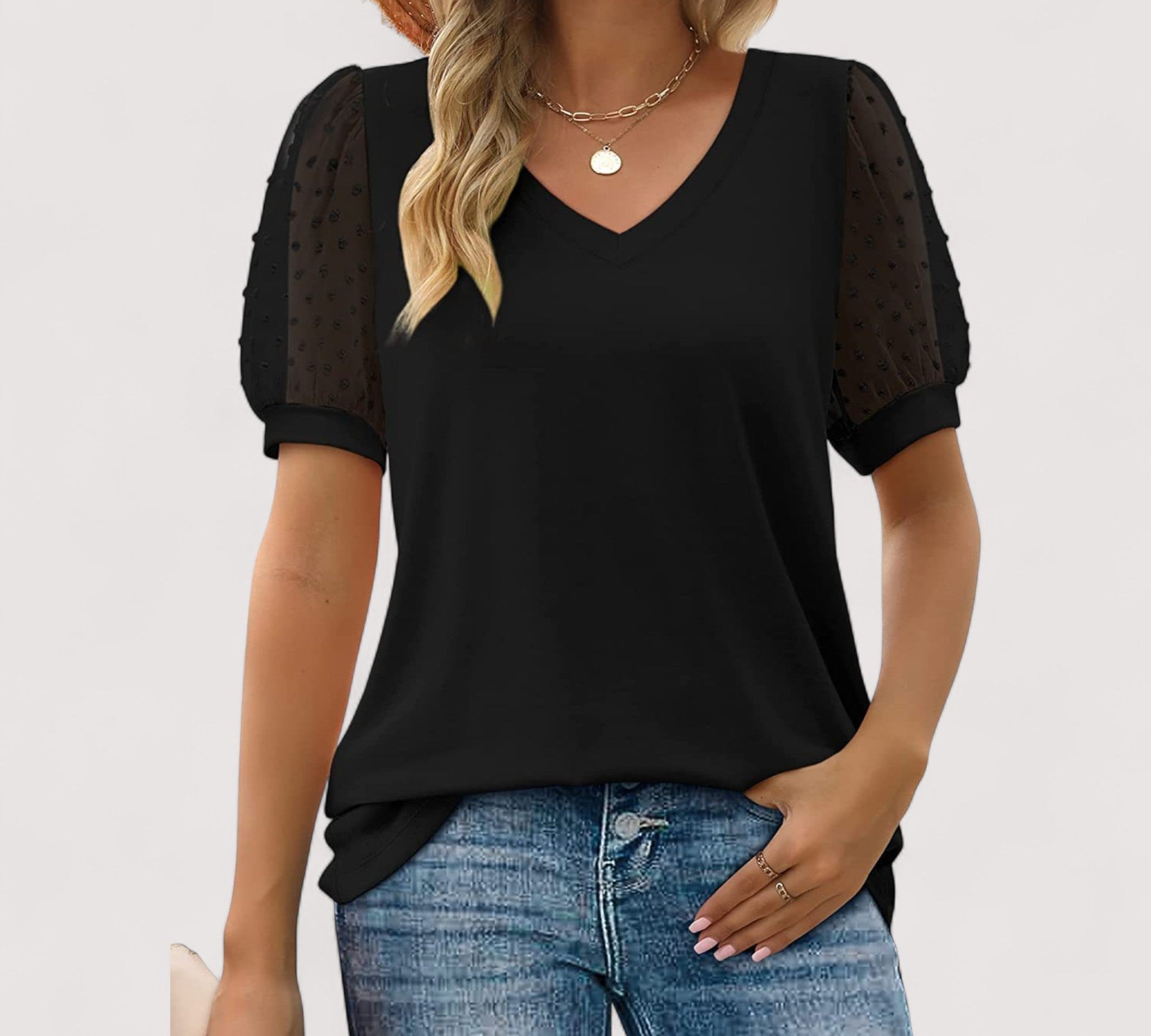 Ilse™ | Proziran top s V-izrezom