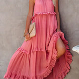 Robyn – Halter Ruffle Maksi Haljina