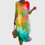 Lara™ | Elegantna Floral-Max haljina
