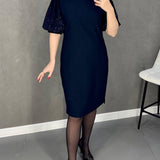 elegantna haljina s puf kratkim rukavima