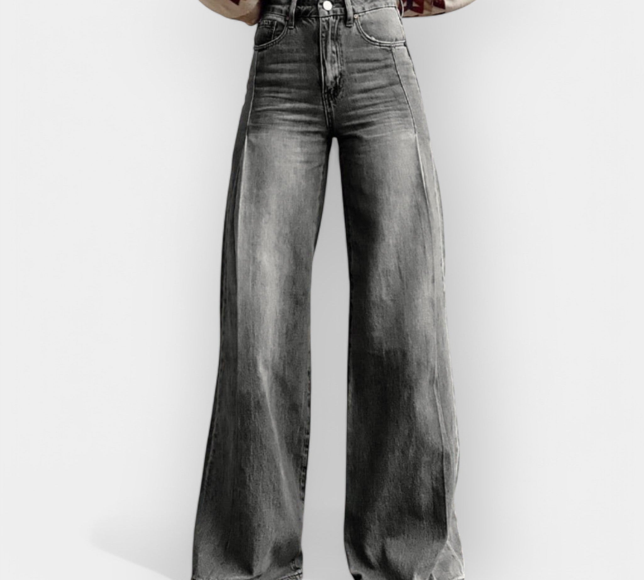 Široke Hlače s Flare Dizajnom