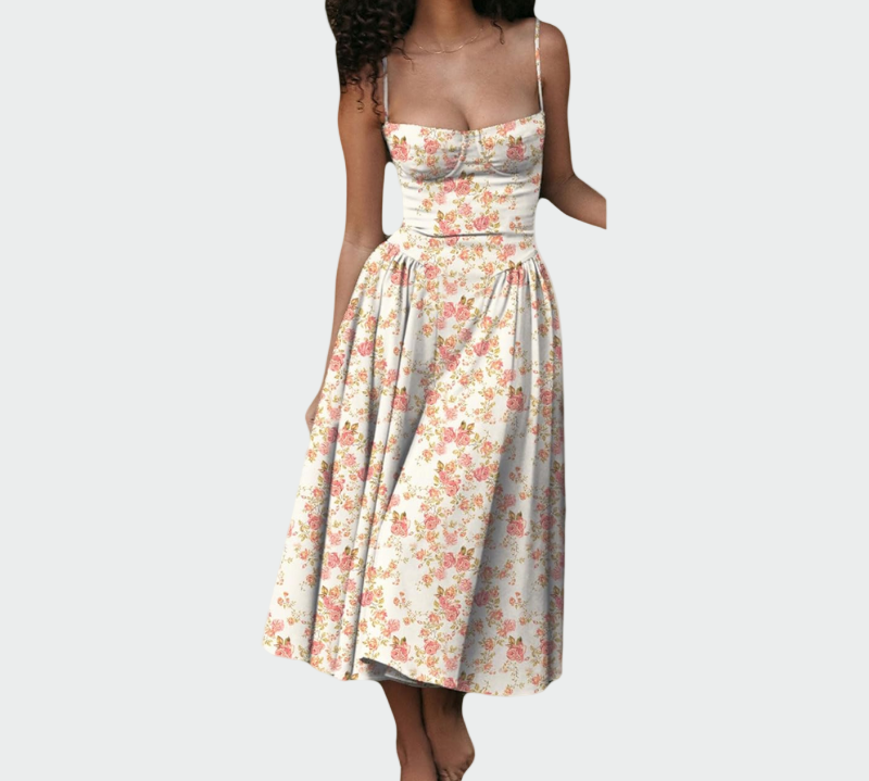 Satenska maxi haljina s tankim naramenicama