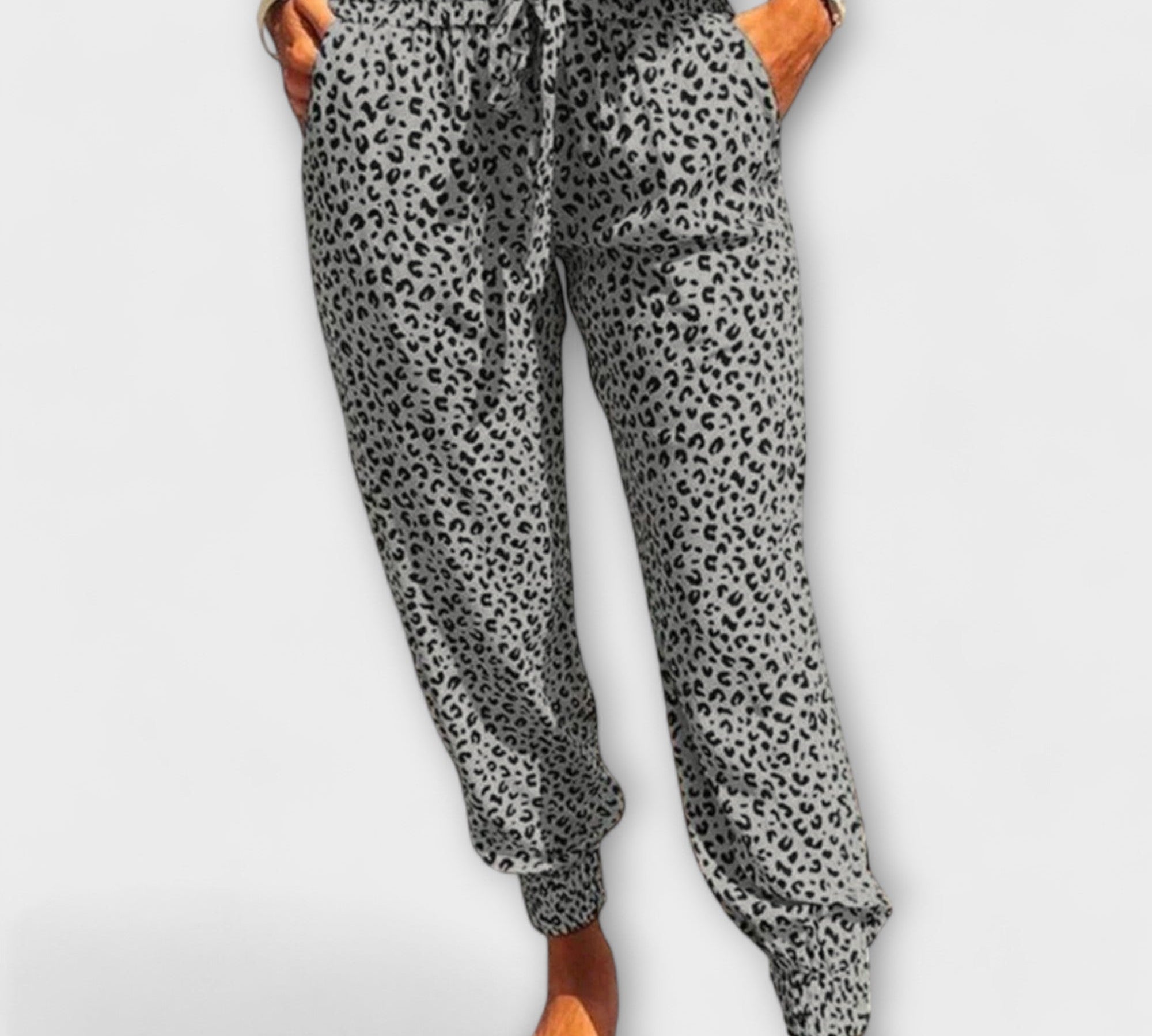 Olja - Hlače s leopard uzorkom i širokim nogavicama