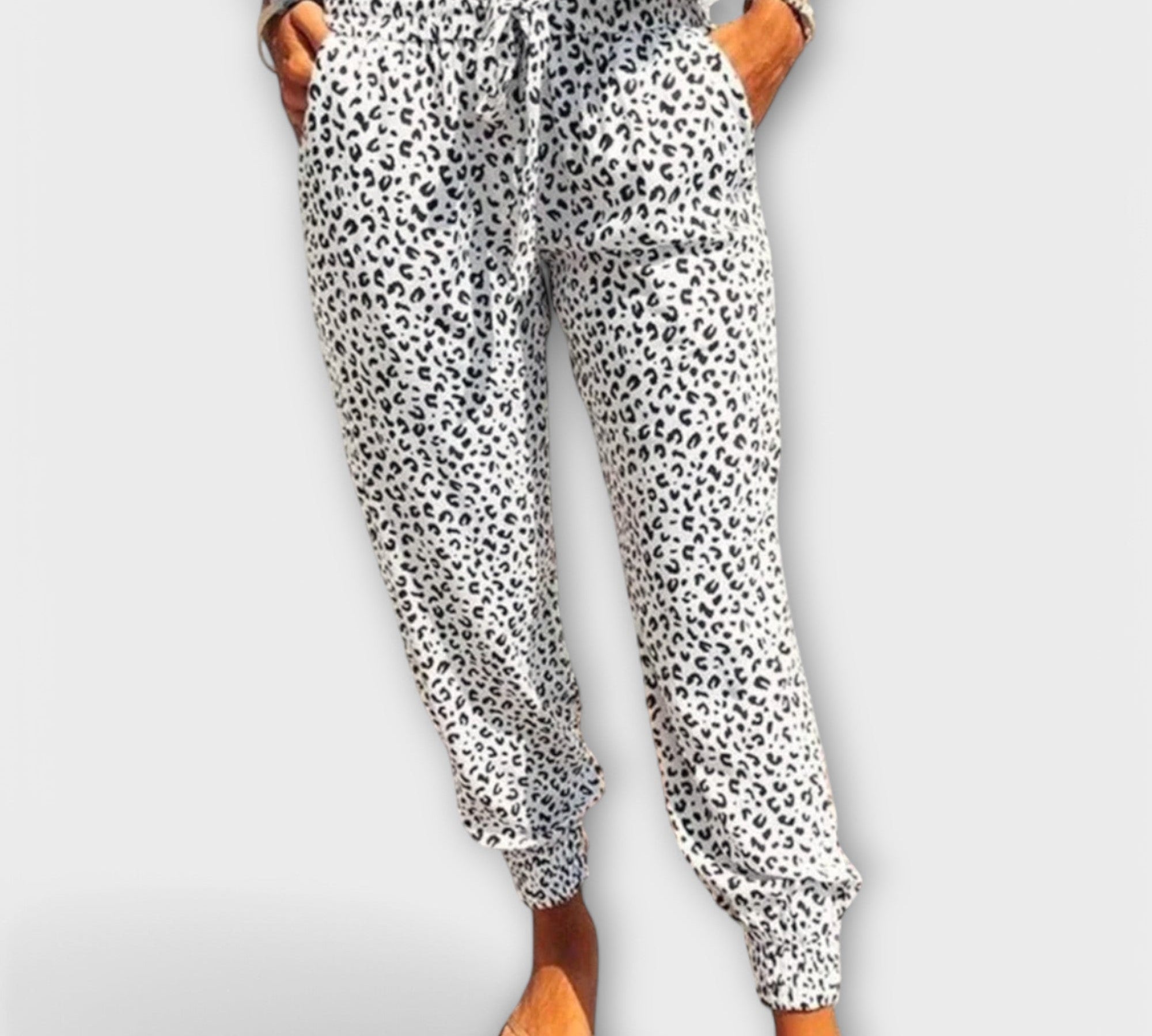 Olja - Hlače s leopard uzorkom i širokim nogavicama