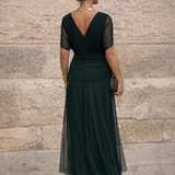 Elegantna maxi haljina za zabavu s dekolteom u obliku srca