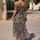 Elegantna maxi haljina za zabavu s dekolteom u obliku srca