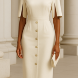 Harper – Elegant Button Midi haljina