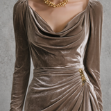 Elysara – Draped Elegance Midi haljina