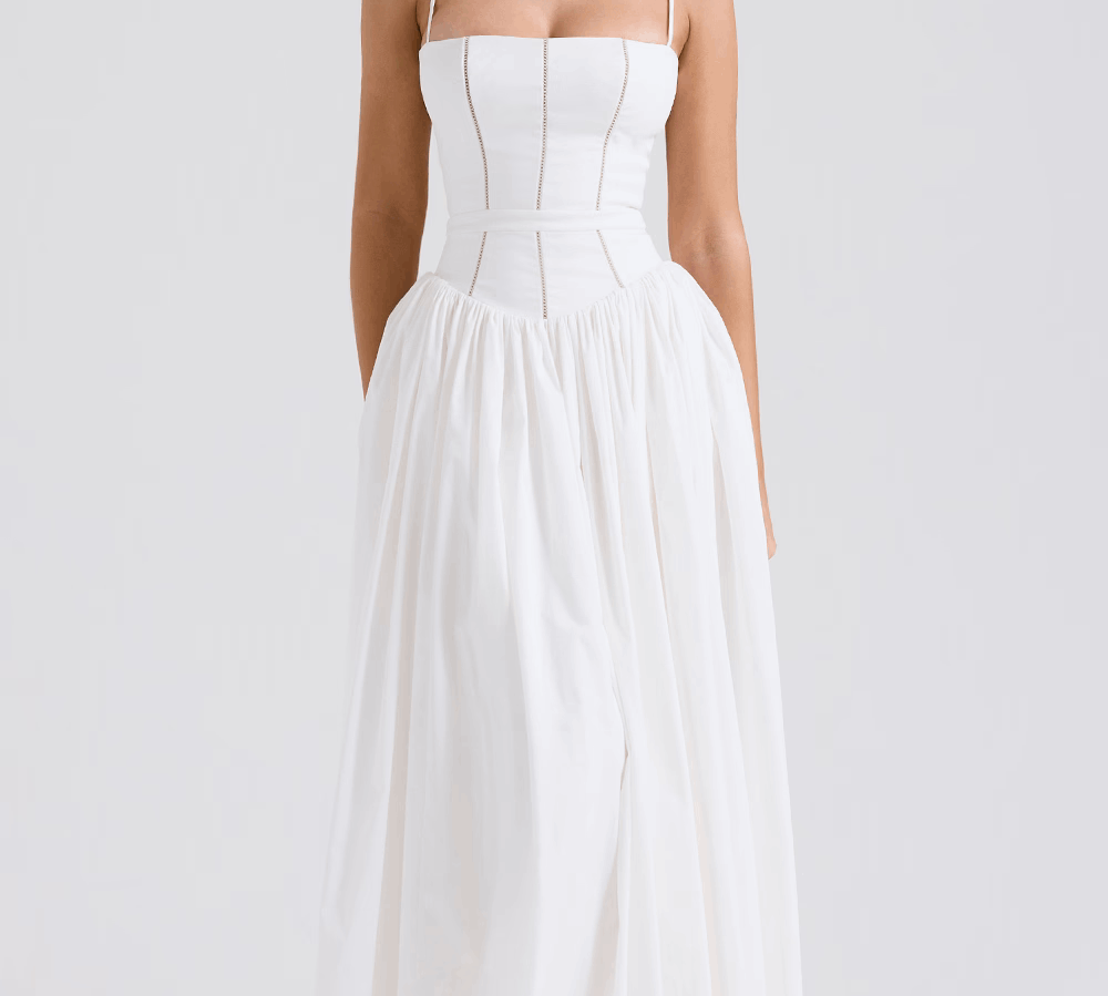 Maxi haljina s tankim naramenicama i cvjetnim uzorkom