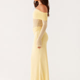Mélina – Long Dress with Tulle Sleeves