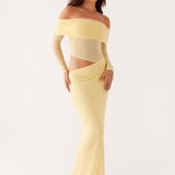 Mélina – Long Dress with Tulle Sleeves