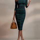 Célestine – Classic Tartan Midi haljina