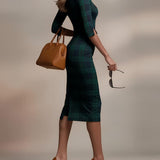 Célestine – Classic Tartan Midi haljina