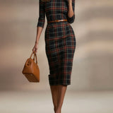 Célestine – Classic Tartan Midi haljina