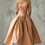 Valencia – Structured Midi Flare Dress