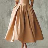Valencia – Structured Midi Flare Dress
