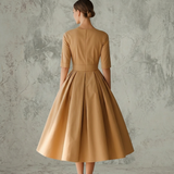 Valencia – Structured Midi Flare Dress