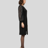 Avora – Elegantna Haljina S Balon Rukavima I Patchwork Detaljima