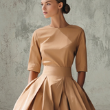 Valencia – Structured Midi Flare Dress